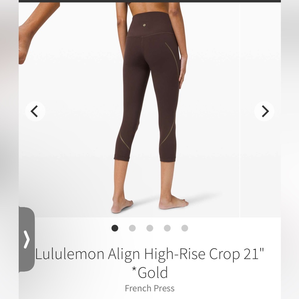 Lululemon align leggings gold French press